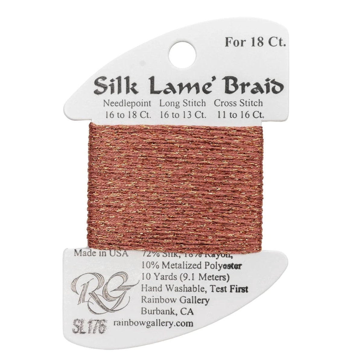 Silk Lame 18 - SL176 Coral