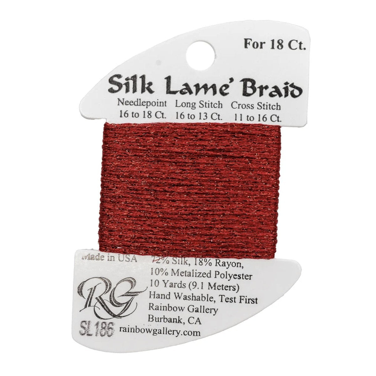 Silk Lame 18 - SL186 Fiery Red