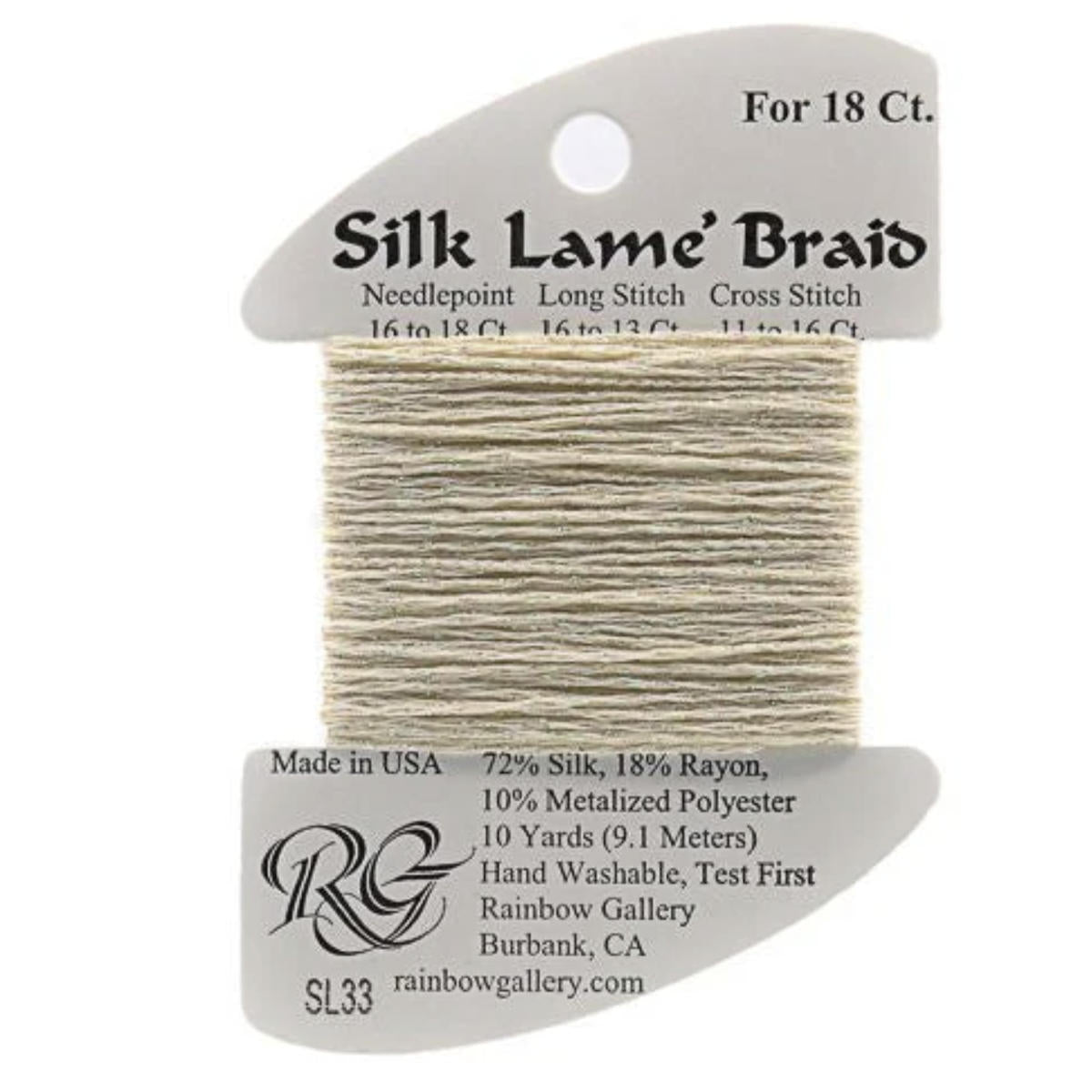 Silk Lame 18 - SL33 Eggshell