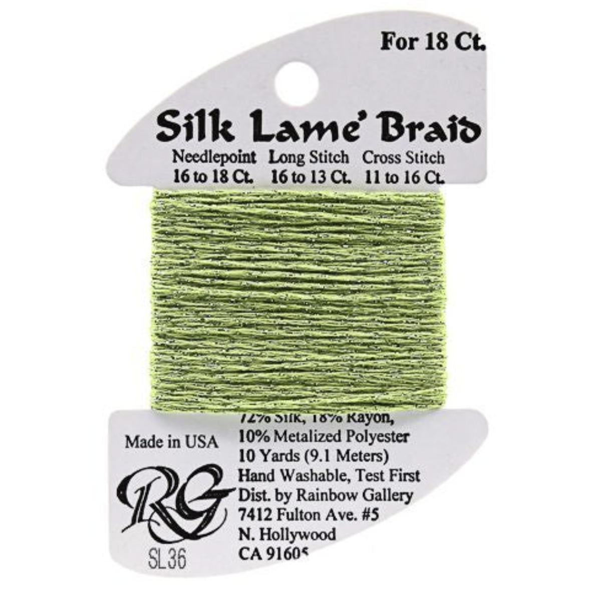 Silk Lame 18 - SL36 Chartreuse