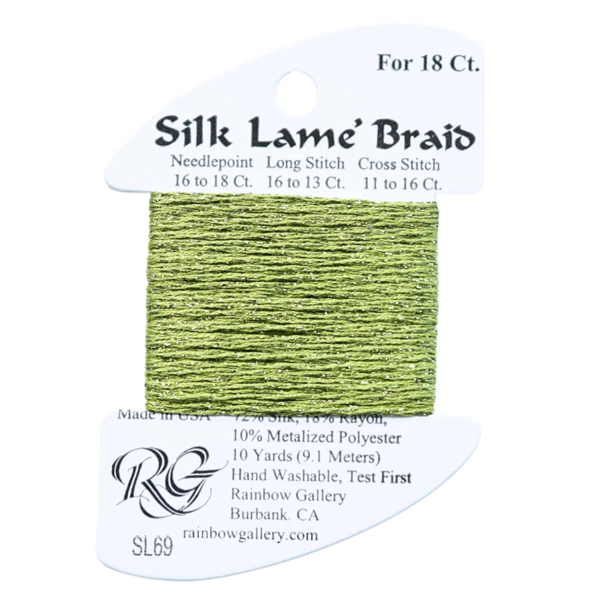 Silk Lame 18 - SL69 Med Avocado