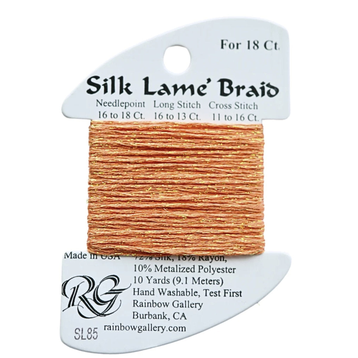Silk Lame 18 - SL85 Tangerine