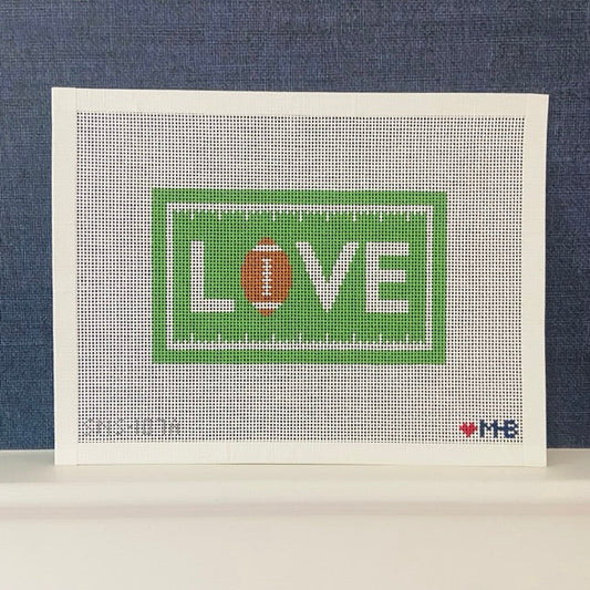 LOVE FOOTBALL ACRYLIC CLUTCH INSERT (GREEN) (TS)