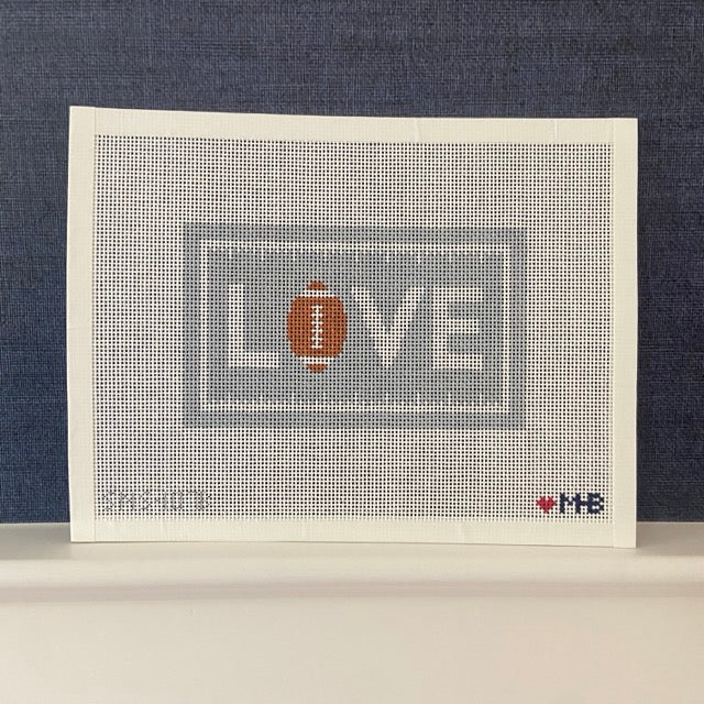 LOVE FOOTBALL ACRYLIC CLUTCH INSERT (GRAY) (TS)