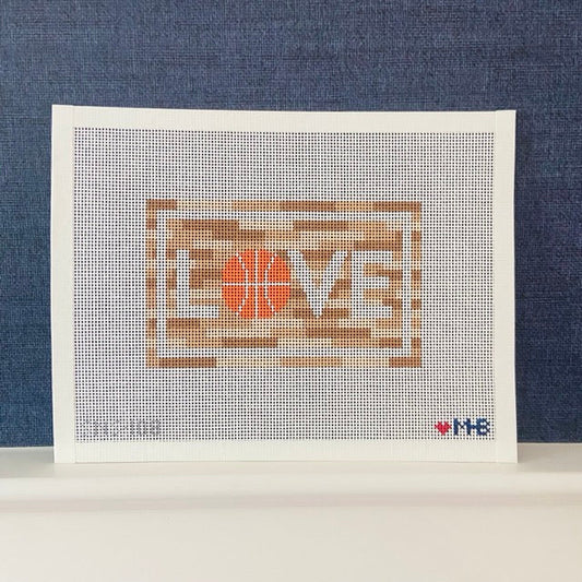 LOVE BASKETBALL ACRYLIC CLUTCH (TS)
