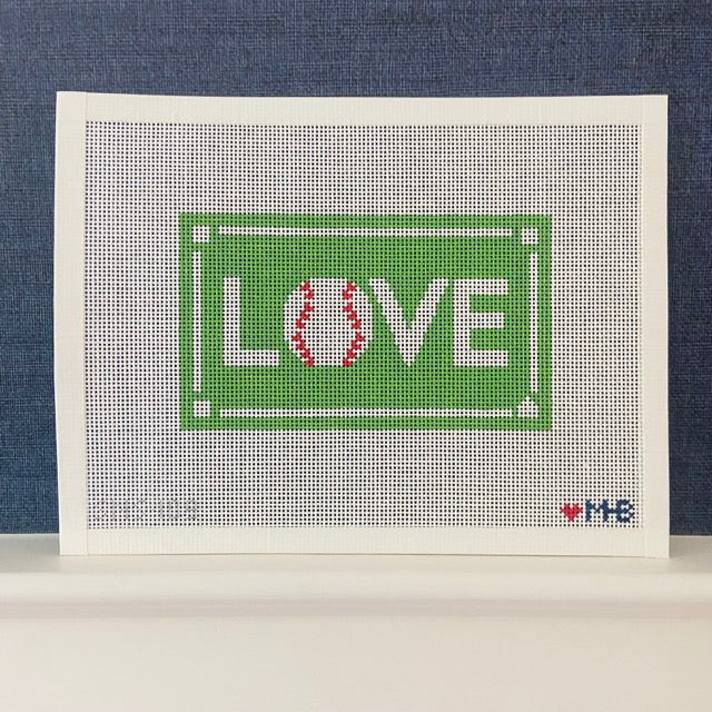 LOVE BASEBALL ACRYLIC CLUTCH (TS)