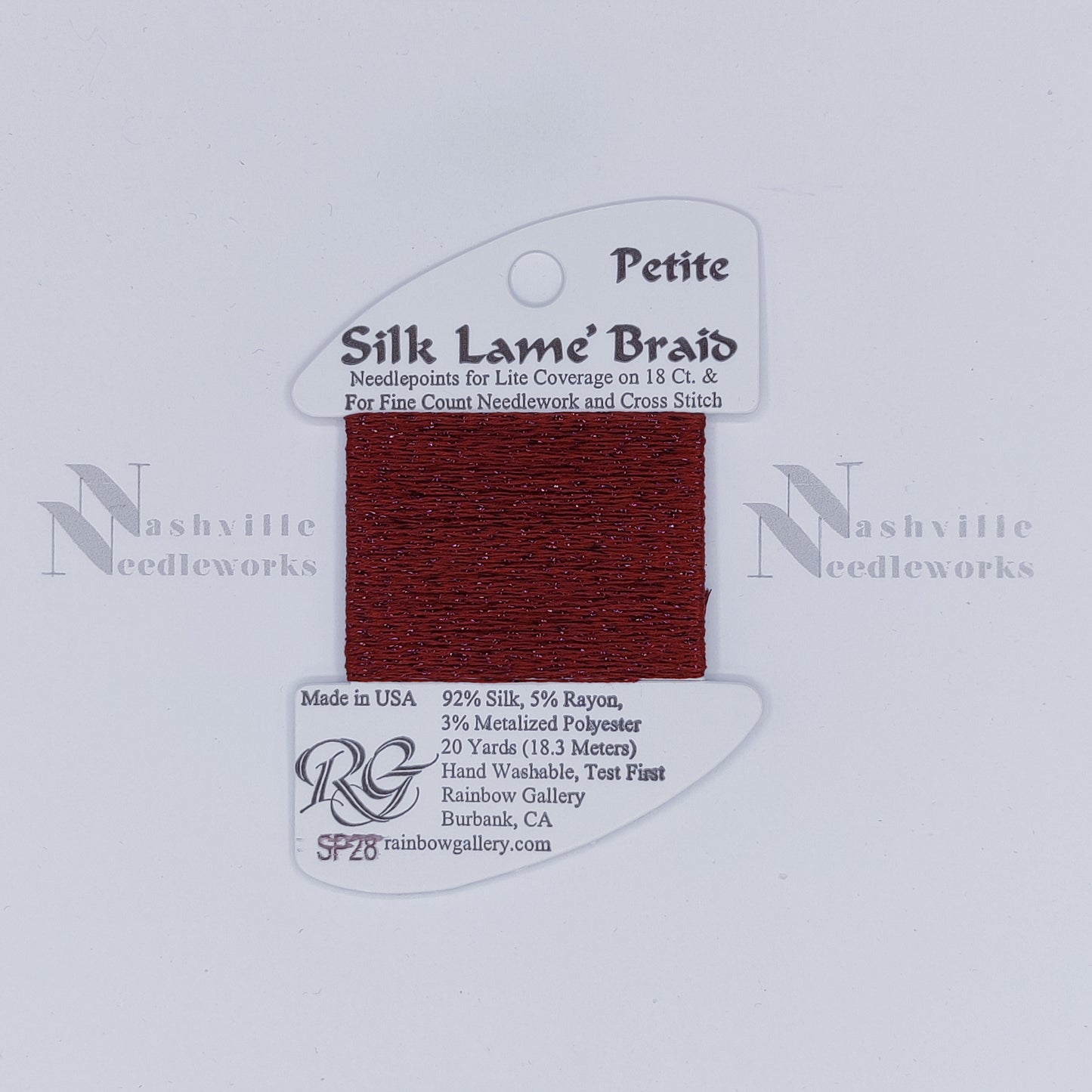 Petite Silk Lame - SP28 Burgundy