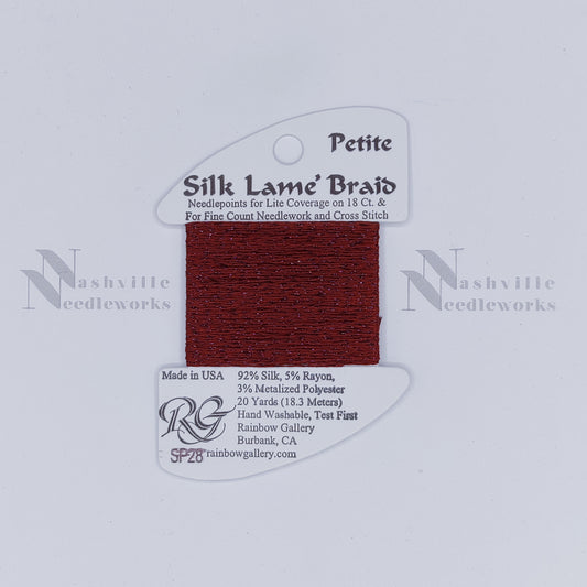 Petite Silk Lame - SP28 Burgundy