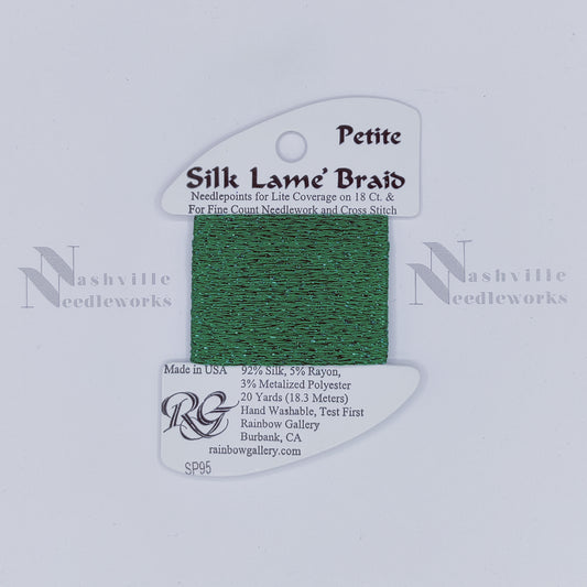 Petite Silk Lame - SP95 Med Xmas Green