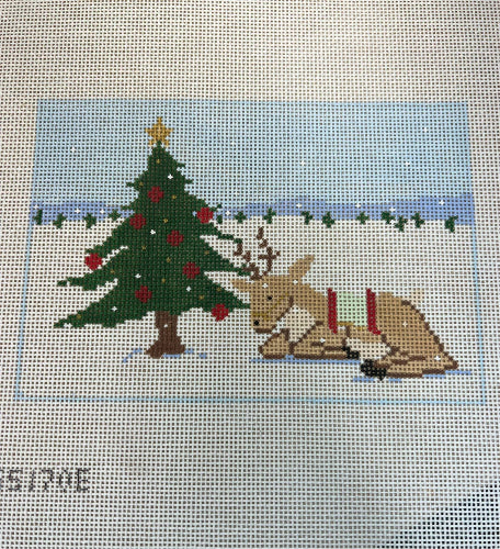 Stitch Style Needlepoint SS170e 
Reindeer And Tree Reindeer Games Series