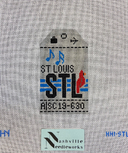 Hedgehog Needlepoint HH-STL St. Louis Luggage Tag