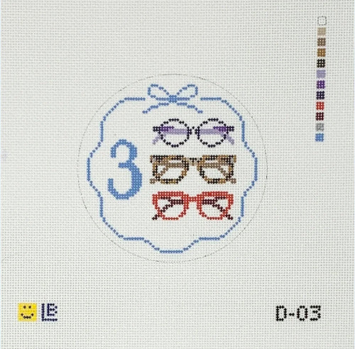 Lauren Bloch Designs D-03 12 Days Of Needlepoint-3-Spectacles