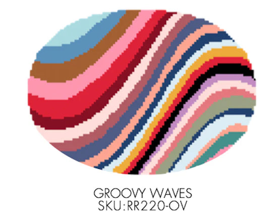 Rachel Barri Groovy Waves Oval 
Oval Purse Insert