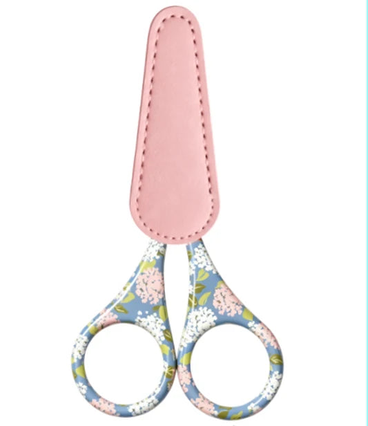 Patterned Stainless Steel Scissors with Sheath