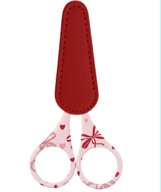 Patterned Stainless Steel Scissors with Sheath