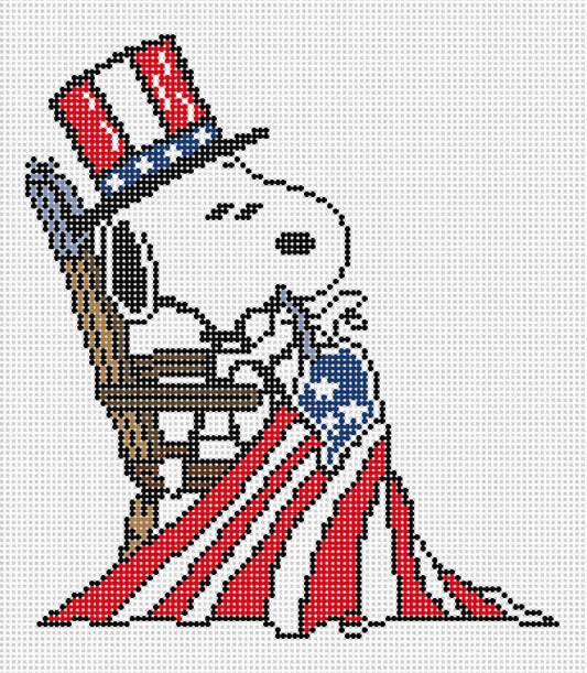 PEANUTS Patriotic - Snoopy Sewing Flag