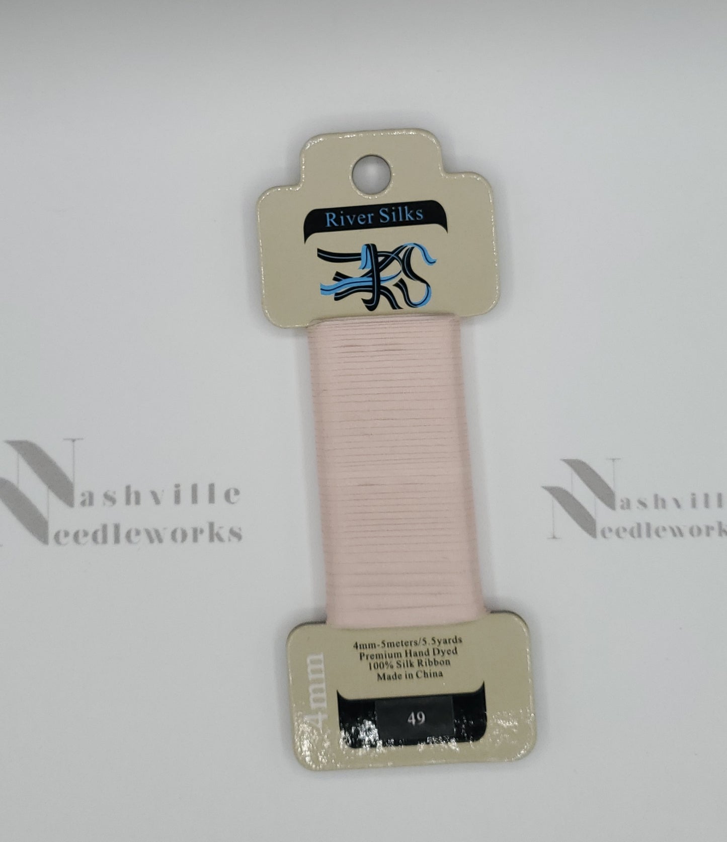 Soft Pink Silk Ribbon - 49