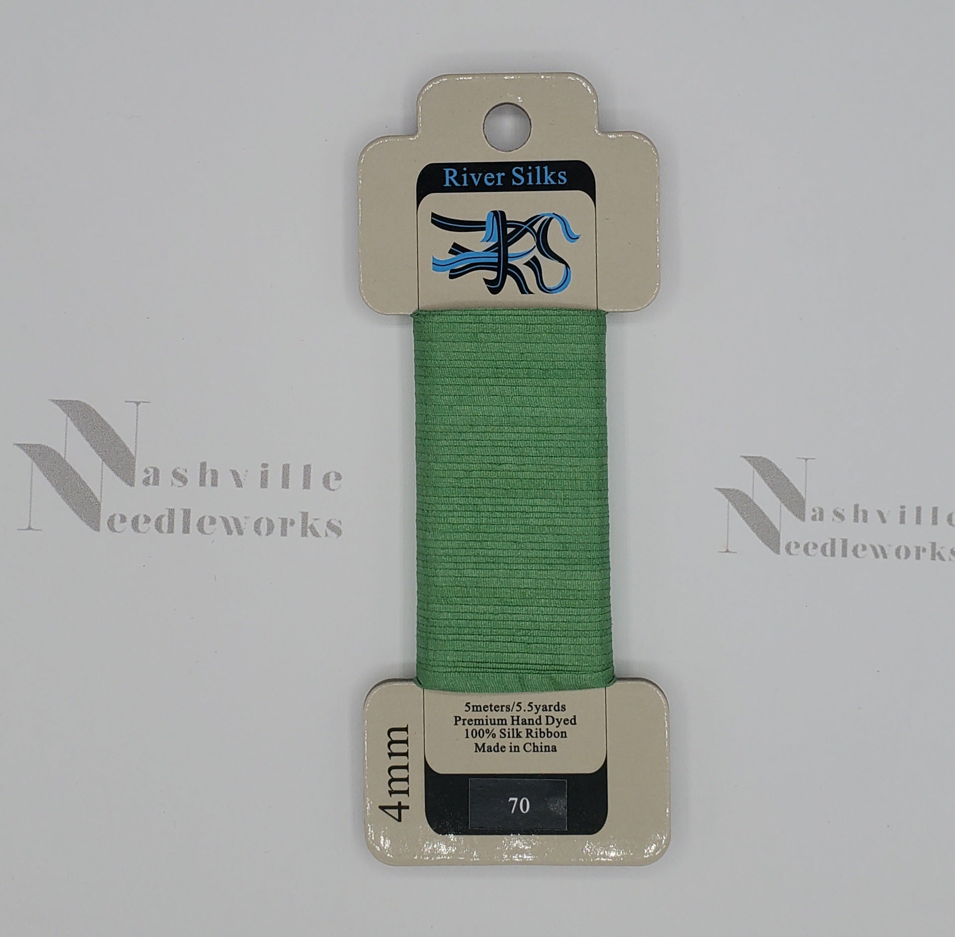 Stone Green Silk Ribbon - 70