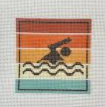 Fire and Iris Multi Color Swimmer Sign FI-095S