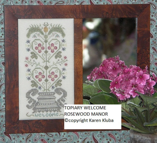 Topiary Welcome, Rosewood Manor hart