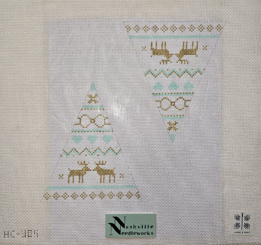 Patricia Sone HC-305 Two-Sided White Tree With Deer
