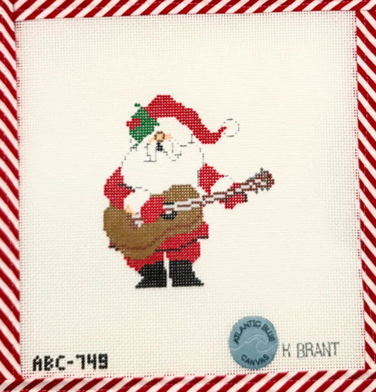 Atlantic Blue Canvas Acoustic Guitar Santa ABC-749