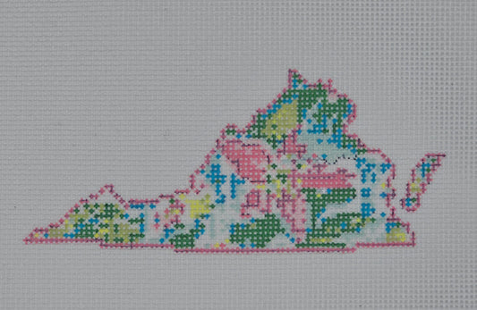 Needlepoint by Laura for Blue Waters Designs BW2181NBL State Palm Virginia