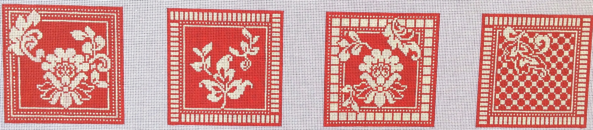 Chris Lewis Distributing Whimsy and Grace WG12691 Karen's Damask Coasters