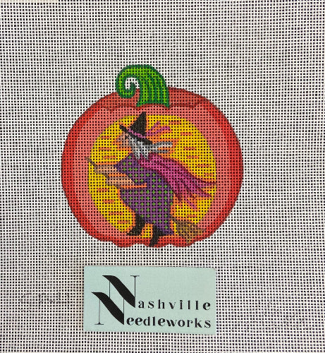 Alexa Designs SP-4 Witch w/Broom Pumpkin