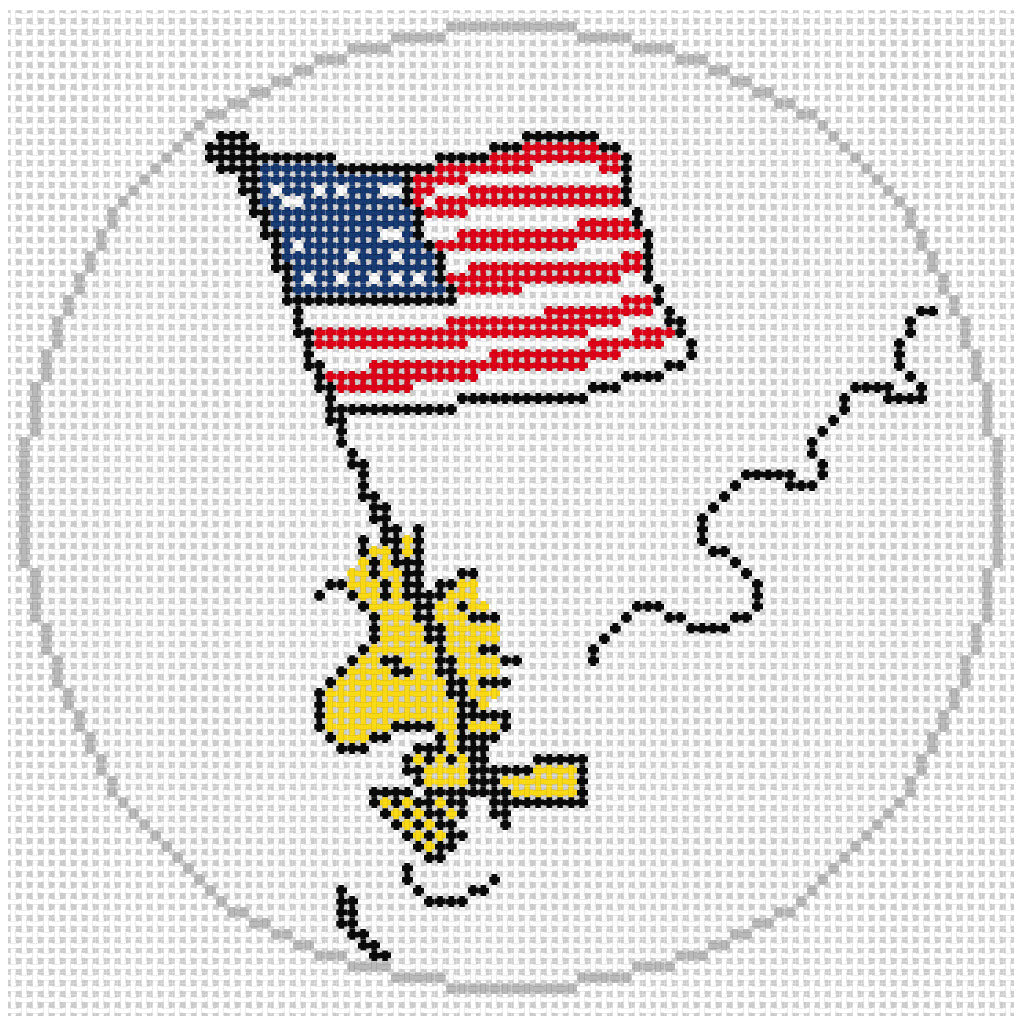 PEANUTS Patriotic - Woodstock Flying the Flag Canvas