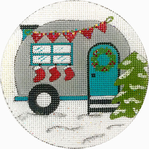 Travel Trailer with Stockings Ornament (TS)