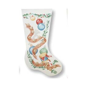 CBK Needlepoint Bettieray Sleigh Bells with Drum Stocking XS-2332