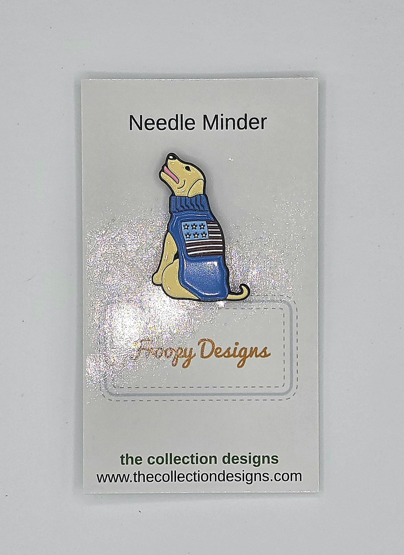 The Collection Designs Yellow Lab Needle Minder