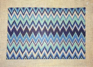 AF29B Blue ZigZag Clutch