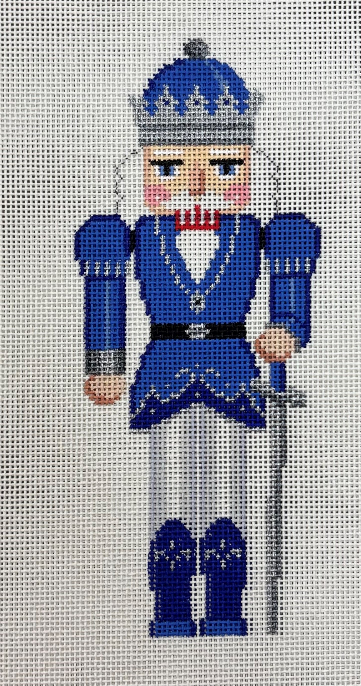Susan Roberts Needlepoint Designs
Blue, White and Silver King
SR 4362