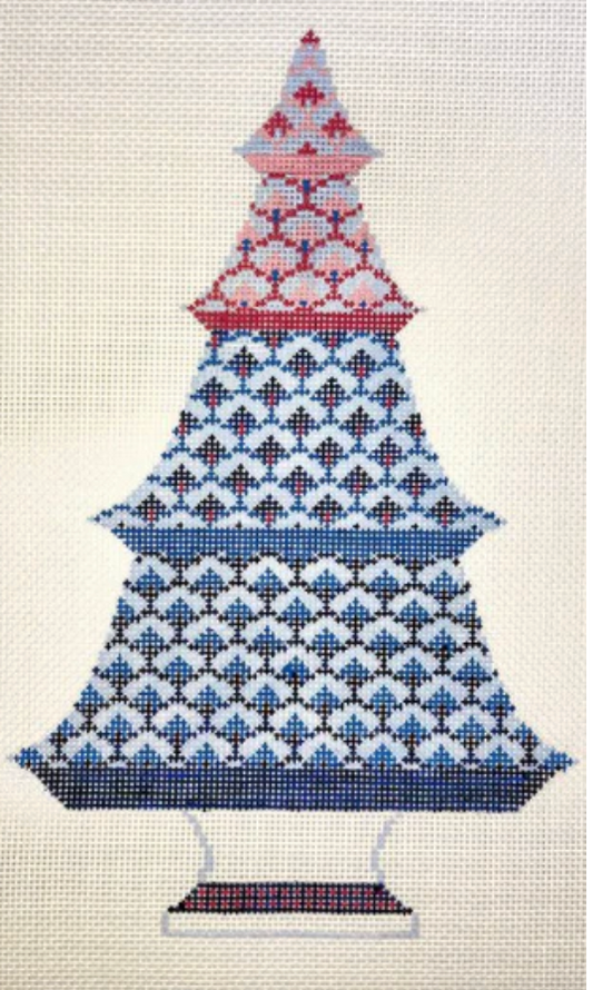 AFCT01B Scallop Tree Blue & Red