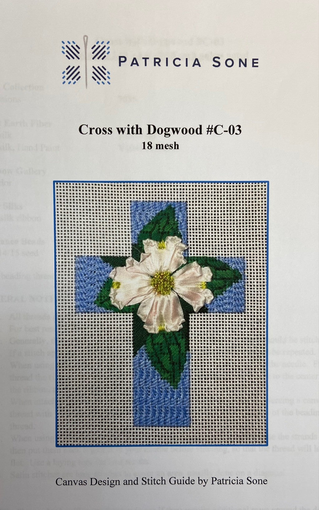 Dogwood Cross with Stitch Guide