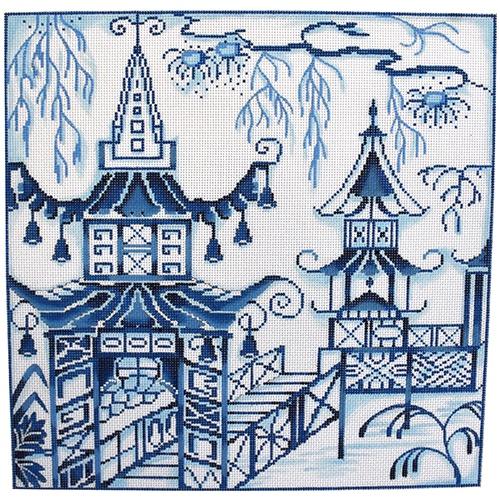 Bradley Needlepoint Canton Chinoiserie 
AT D1901