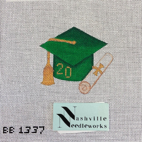 Kirk And Bradley BB1337 Green Graduation Cap