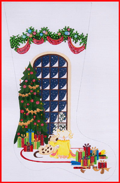 CS-280AHG-18 (TS) Watching for Santa out window tree window