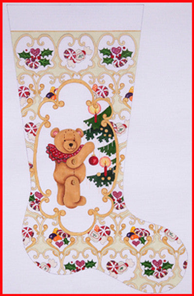 CS-323-13 (TS) Bear w/ornament in gold cartouche