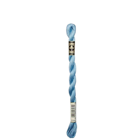 519 Sky Blue, DMC Perle Cotton #5 Skein