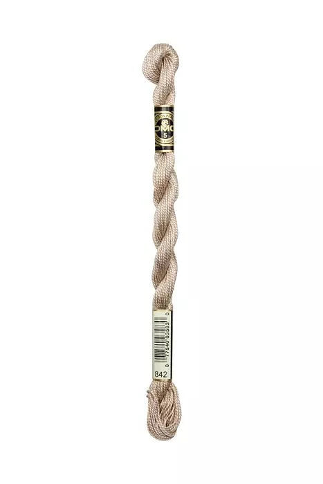 842 Beige Brown - VY LT, DMC Perle Cotton #5 Skein