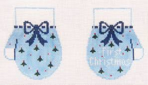 Kathy Schenkel Designs 1st Christmas Mittens (Blue) CO631