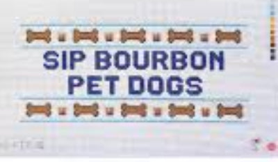 Saturnalia Stitching Sip Bourbon Pet Dogs SAS-CTY-016