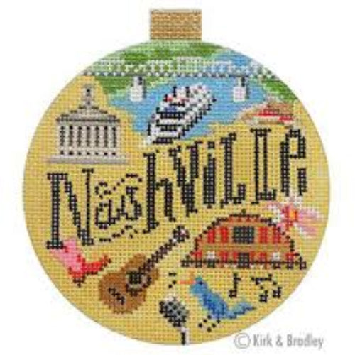 Bradley Needlepoint Co. KB1375 Nashville Travel Round