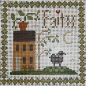 Chris Lewis Distributing Ewe & Eye Needlepoint Faith Little House Needleworks EWE-582