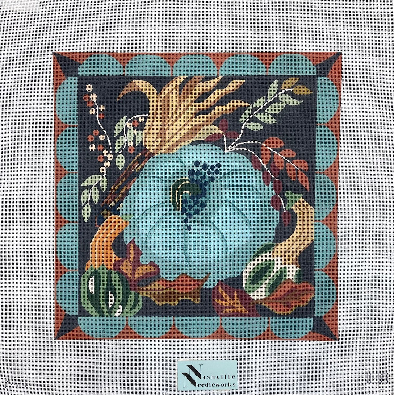 Melissa Prince Designs Autumn Blues Pumpkin F-441