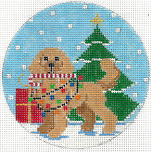TheMeredithCollection XO-310g HolidayPoochGoldenDoodle