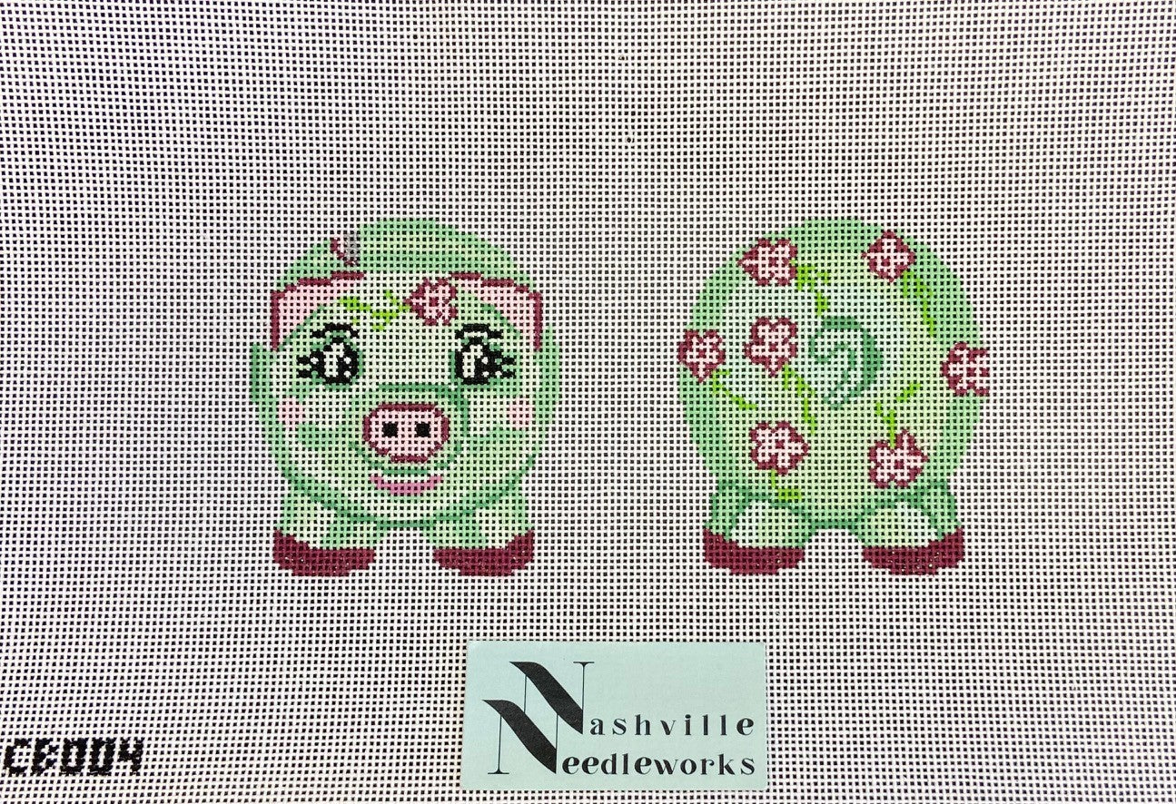 Piggy Bank - Pink/Green